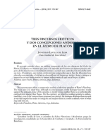 Análisis de los tres discursos eróticos y concepciones del alma en El Fedro de Platón