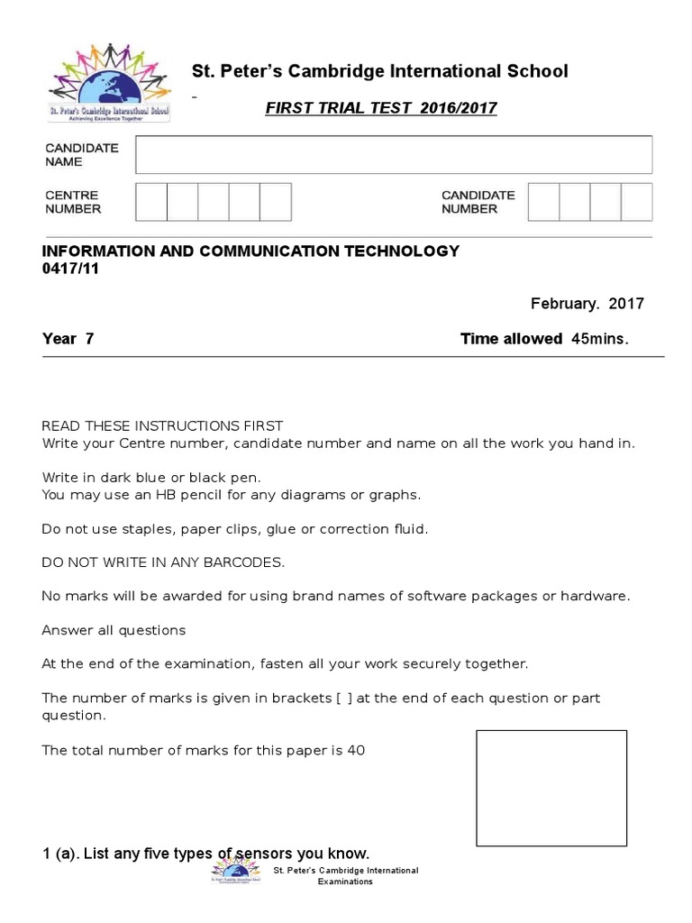 TT1 | PDF | Computer Engineering | Computing