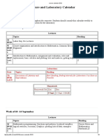 Course Calendar 2012