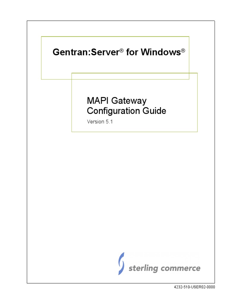 GSW 5.1 MAPI Gateway Configuration | PDF | Mail | Server (Computing)