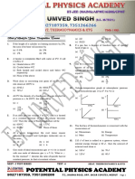 Test Series Heat & Thermodynamics, KTG For NEET 2017