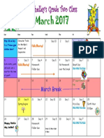 Weebly Calendar March 2017