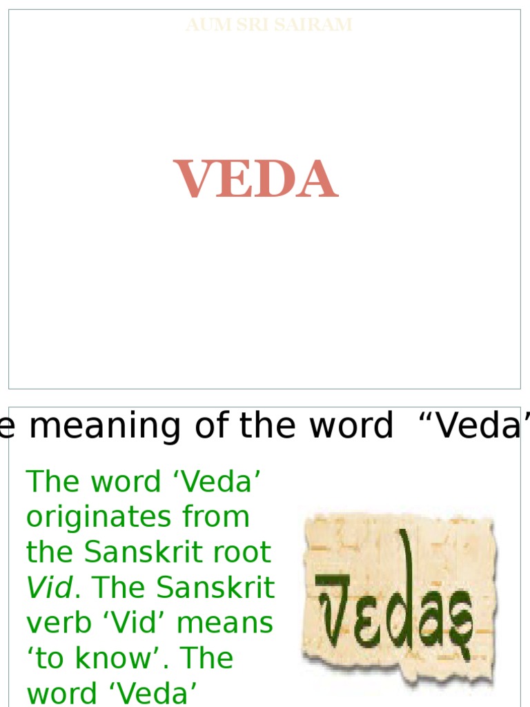 Meaning and Significance of Veda | PDF | Vedas | Upanishads