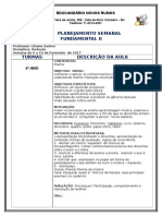 Plano de Aula Semanal Matutino - Redação