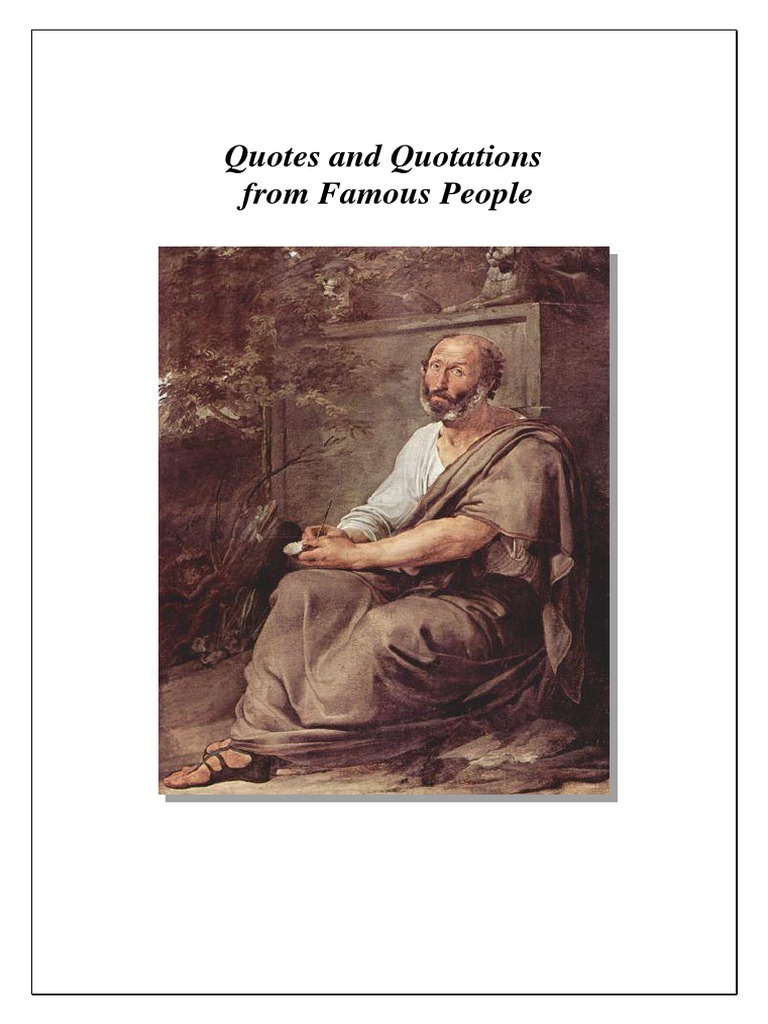 Quotes and Quotations From Famous People | PDF | Aristotle | Martin ...