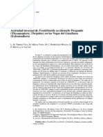 Actividad Invernal de Frankliniella Occidentalis