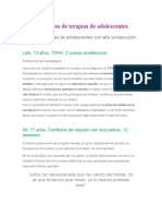 Casos Prácticos de Terapias de Adolescentes