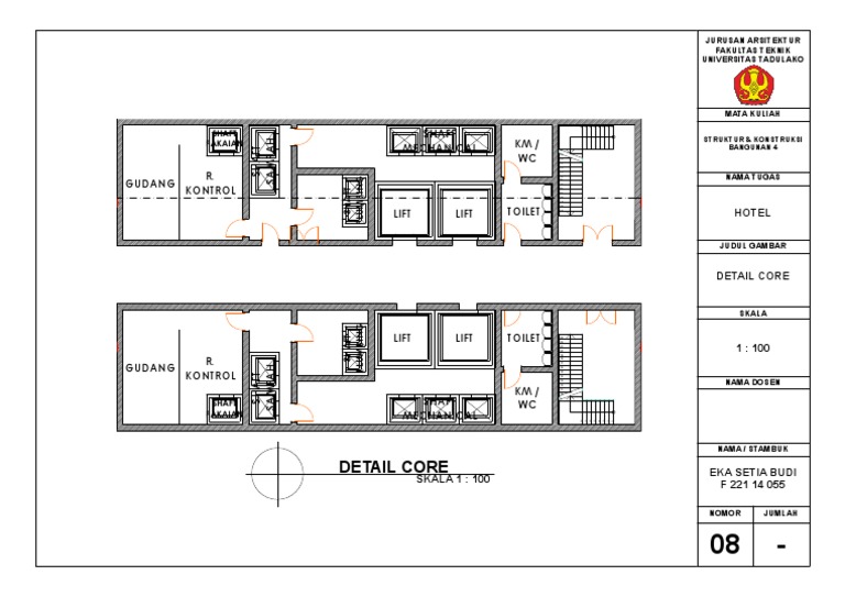 Detail Core Bangunan dan Lift | PDF