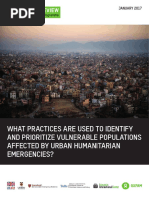 What Practices Are Used to Identify and Prioritize Vulnerable Populations Affected by Urban Humanitarian Emergencies?