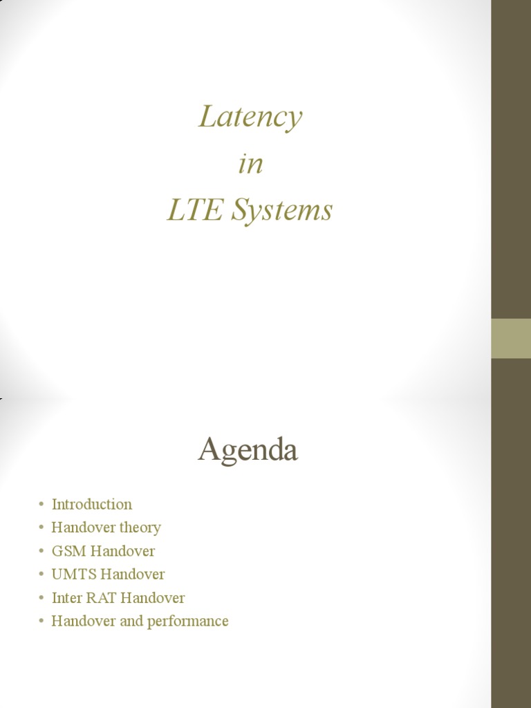 Latency in LTE Comments PDF | PDF | High Speed Packet Access | Data ...