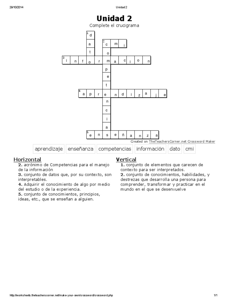 Unidad2 Actividad de RepasoCrucigramaResuelto
