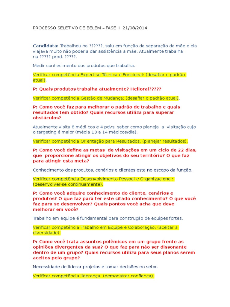 Roteiro de Entrevista-Processo Seletivo-(03!12!2014) | Liderança