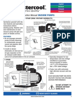 Instruction manual for vacuum pumps