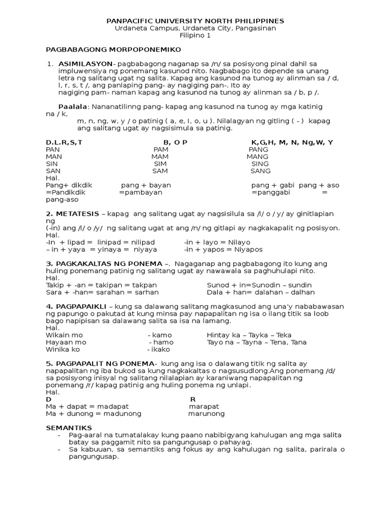 Fil 1 Handouts.. | PDF