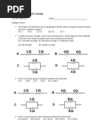 Electric Current Circuits Practice Problems