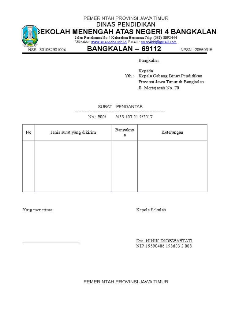 Surat Lamaran Gubernur Jawa Timur - Delinewstv