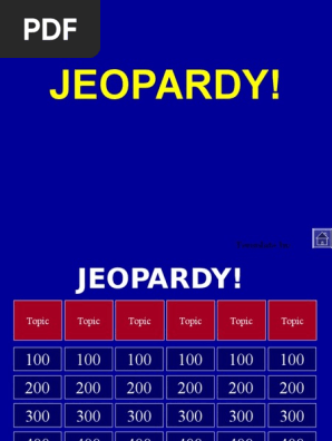 Blank Jeopardy Template