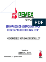 Seminario 2005 PEMEX Refinación Generadores de Vapor Industriales PDF