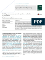 Modeling and Measuring Epistemic Cognition A Qualitative Re-Investigation