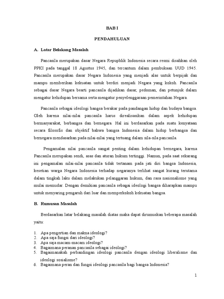 Pancasila Sebagai Ideologi Nasional