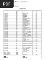 Order Form and Price Details