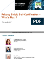 Privacy Shield Self-Certification - Privacy Insight Series Webinar