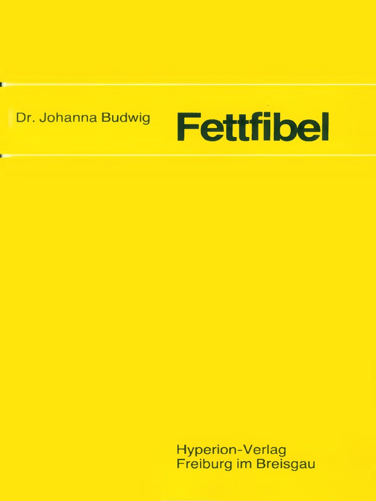 Johanna Budwig Fettfibel