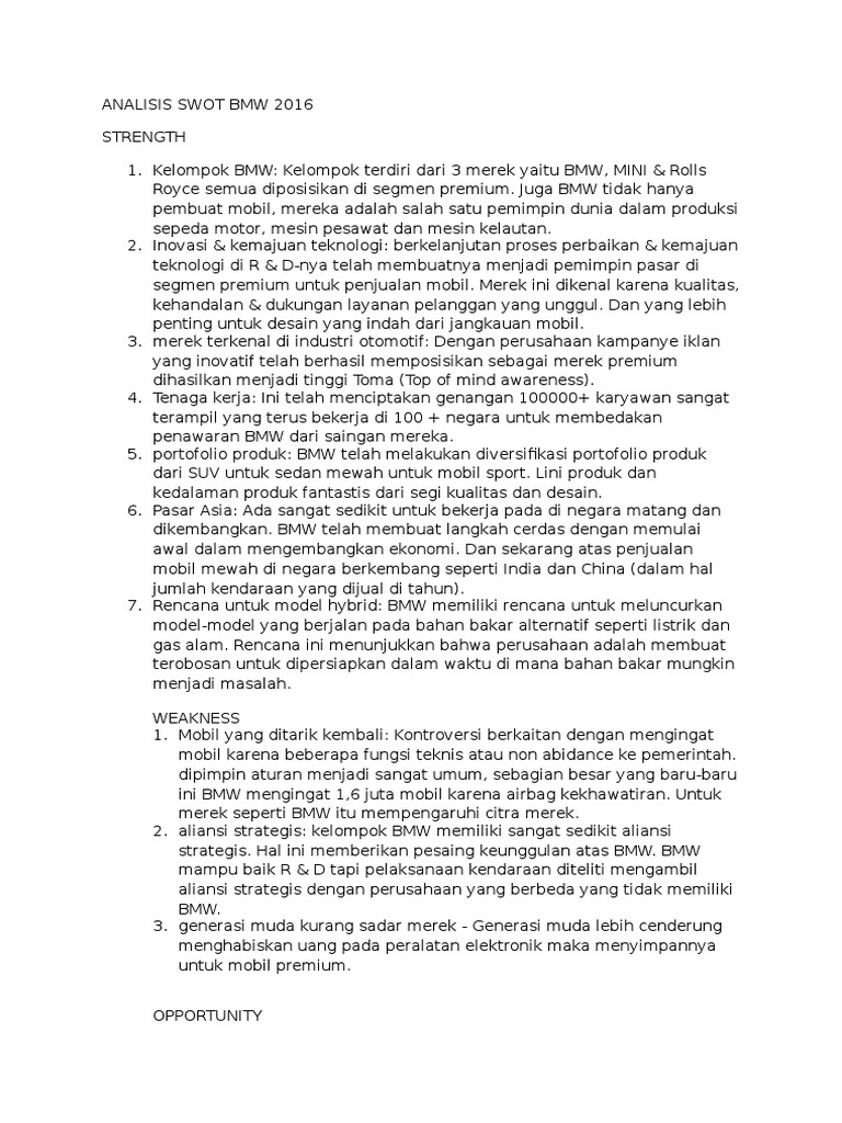 Bmw analysis essay image
