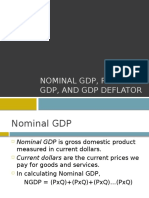 Nominal GDP, Real GDP, and GDP