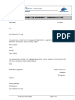 PPE Warning Letter Template