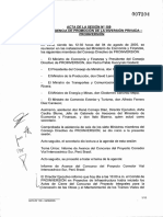 Acta de La Sesión #109 Sobre Contrato de La Interoceánica