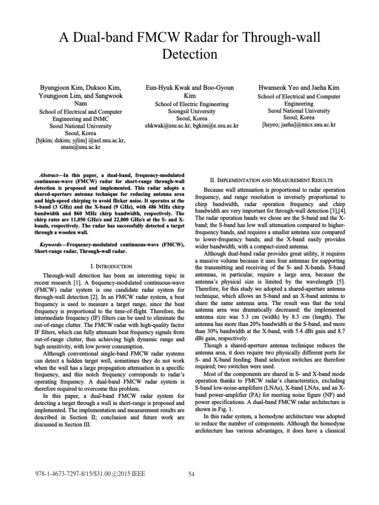 FMCW Radar for Short-Range Detection | PDF | Military Science | Electronics