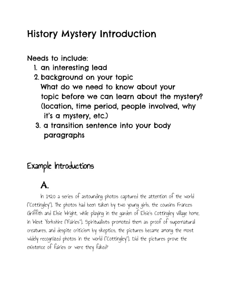 History Mystery Writing Guide | PDF | Tutankhamun
