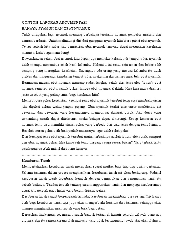 Contoh Paragraf Argumentasi Pdf
