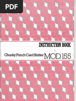 Download SINGER MOD155 CHUNKY PUNCH CARD KNITTING MACHINE  Instruction Book by bigbob2008 SN34060285 doc pdf