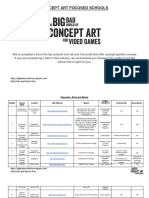 Concept Art Focused Schools