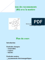 Interactions Des Rayonnements Ionisants (RI) Avec La Matière