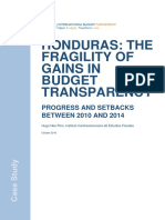 Honduras: The Fragility of Gains in Budget Transparency