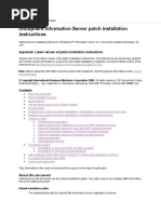 InfoSphere Information Server Patch Installation