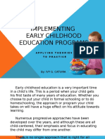 Early Childhood Programs in The Philippines