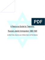 Russian Jewish Immigration 1880-1920