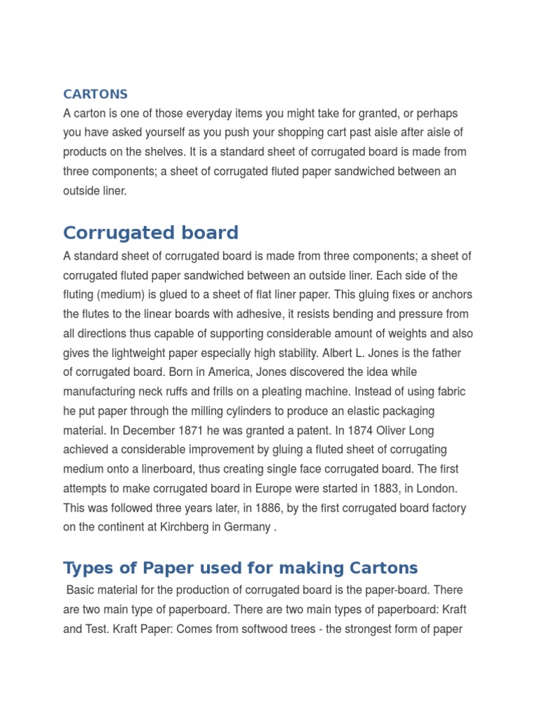 Carton Basics for Packaging Pros | PDF