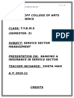 K.E.S Shroff College of Arts and Commerce: - 1 Banking & Insurance in Service Sector