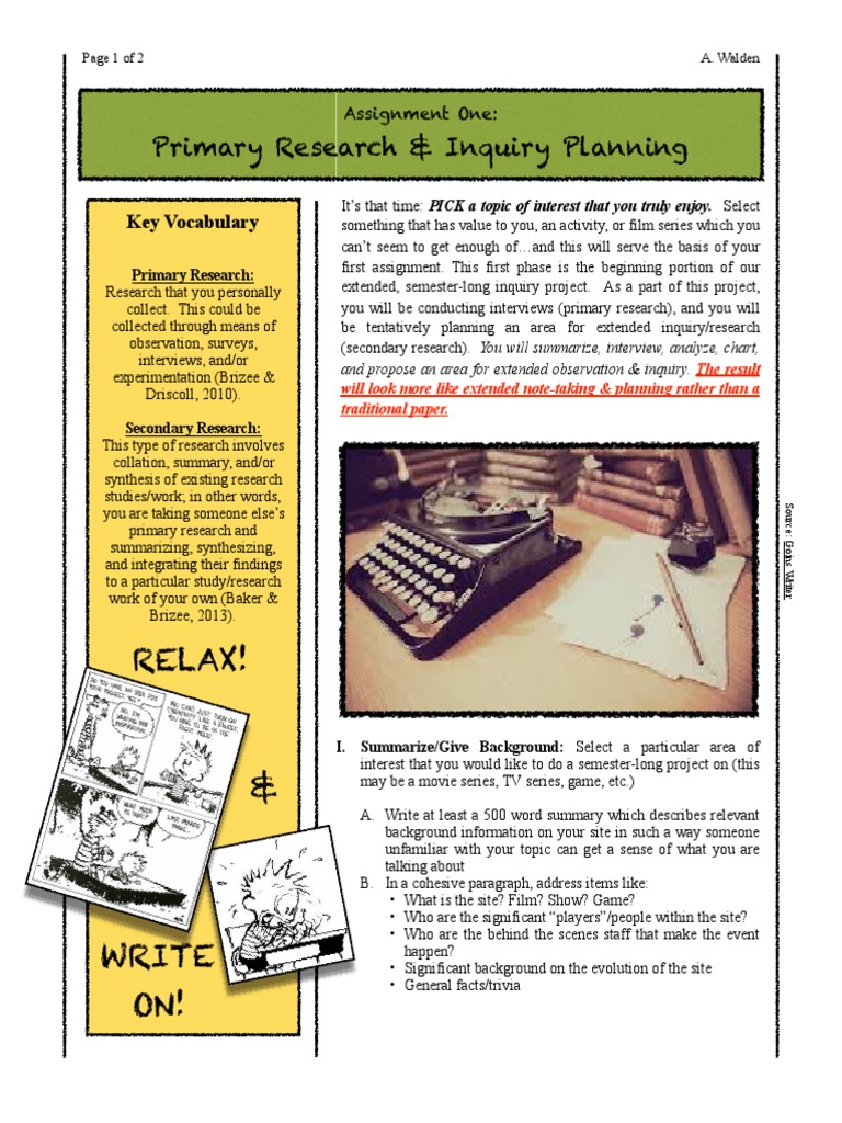 Inquiry Project: Research & Interviews Guide | PDF | Citation ...
