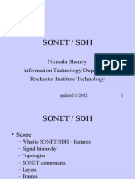 Sonet / SDH: Nirmala Shenoy Information Technology Department Rochester Institute Technology