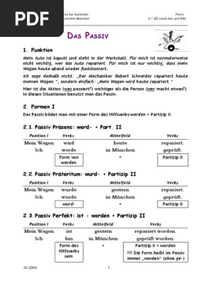 Passiv Info U