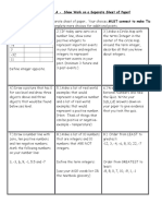 Integers Choice Board A and B