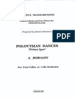 Arr Johnstone BORODIN Polovtsian Dances CELLO III