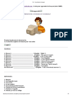 Se Présenter en Français Exercice