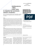 Efecto de AINEs, analgésicos y coxibs sobre el movimiento dentario ortodóntico